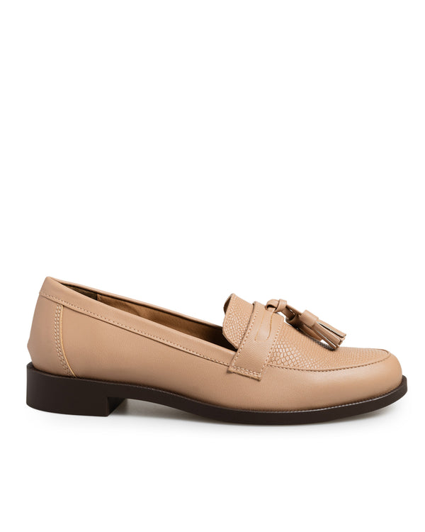 Mocasín Nude Con Motitas 863325